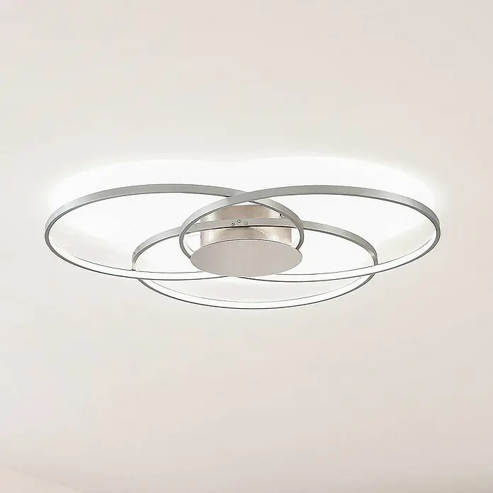 Lindby Deckenleuchte Riley - alu / grau / zink, alu / grau / zink
