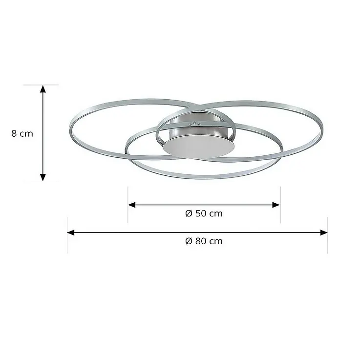 Lindby Deckenleuchte Riley - alu / grau / zink, alu / grau / zink