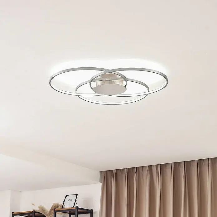 Lindby Deckenleuchte Riley - alu / grau / zink, alu / grau / zink