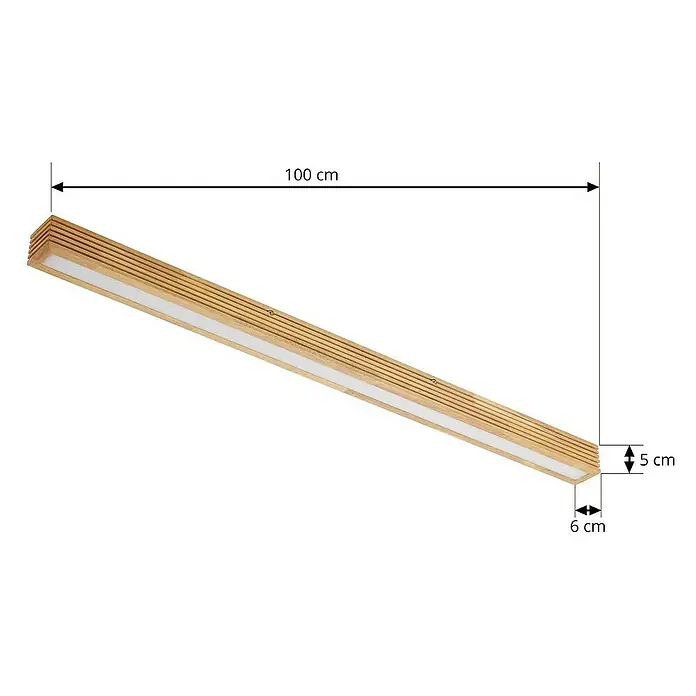Lucande Deckenleuchte Emara - Holz hell