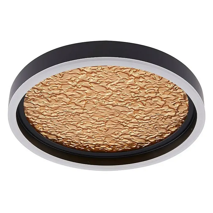 Lucande Deckenleuchte Menulis - L x B x H: 30 x 30 x 3,8 cm, schwarz