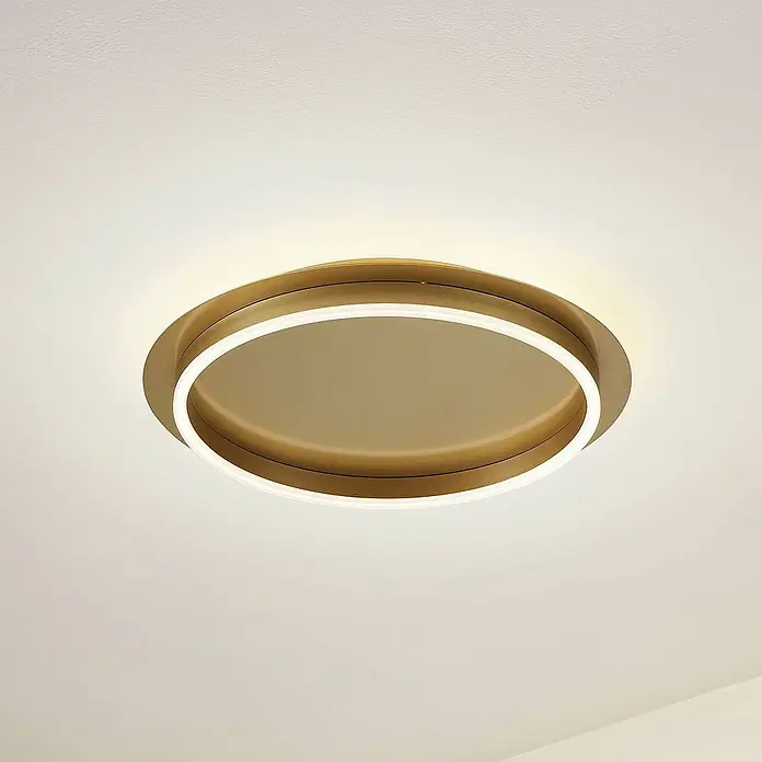 Lindby Deckenleuchte Kunis - messing / gold