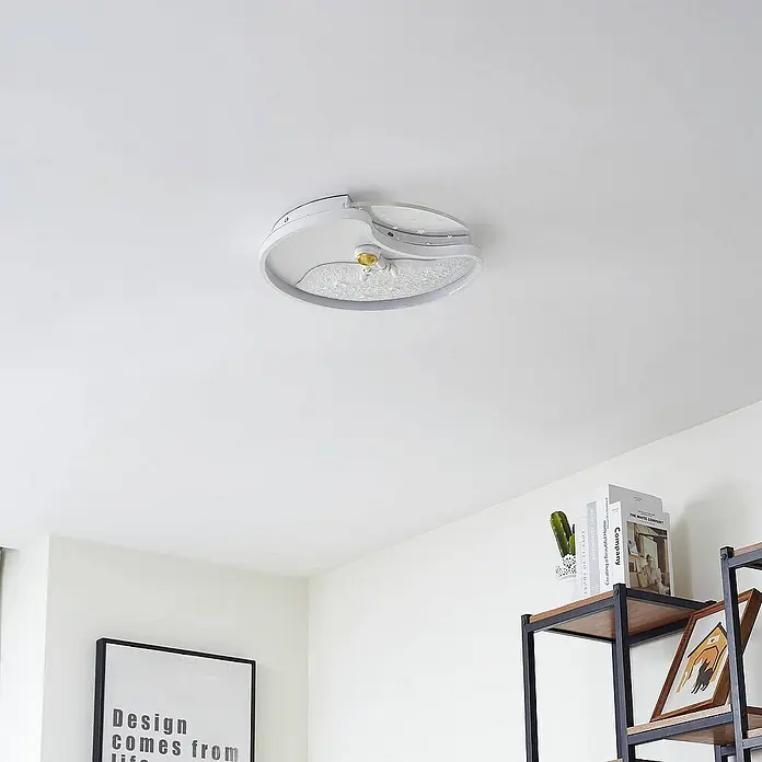 Lindby Deckenleuchte Kosmo - weiß / opal, weiß / opal