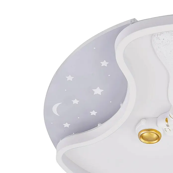 Lindby Deckenleuchte Kosmo - weiß / opal, weiß / opal