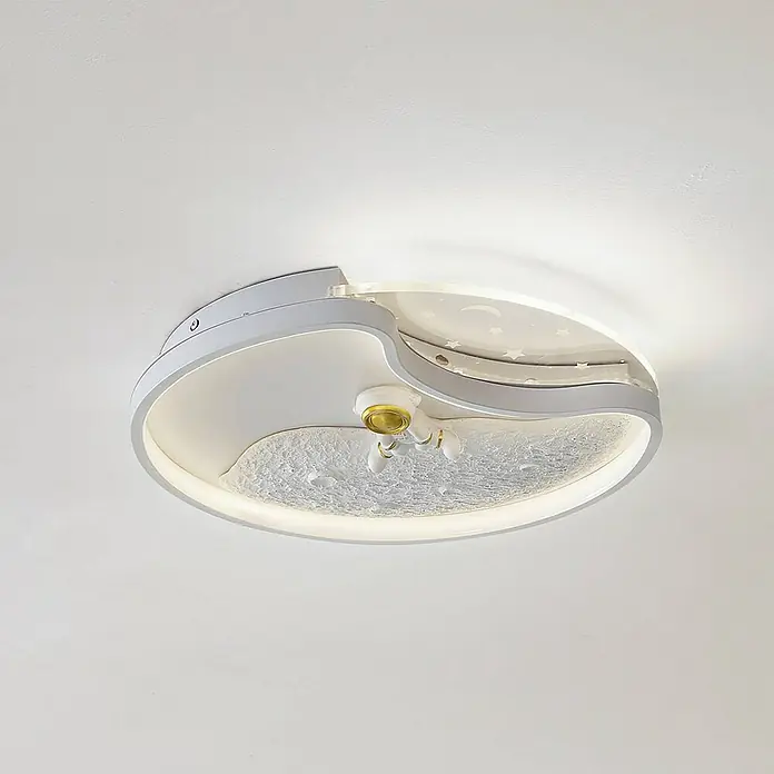 Lindby Deckenleuchte Kosmo - weiß / opal, weiß / opal