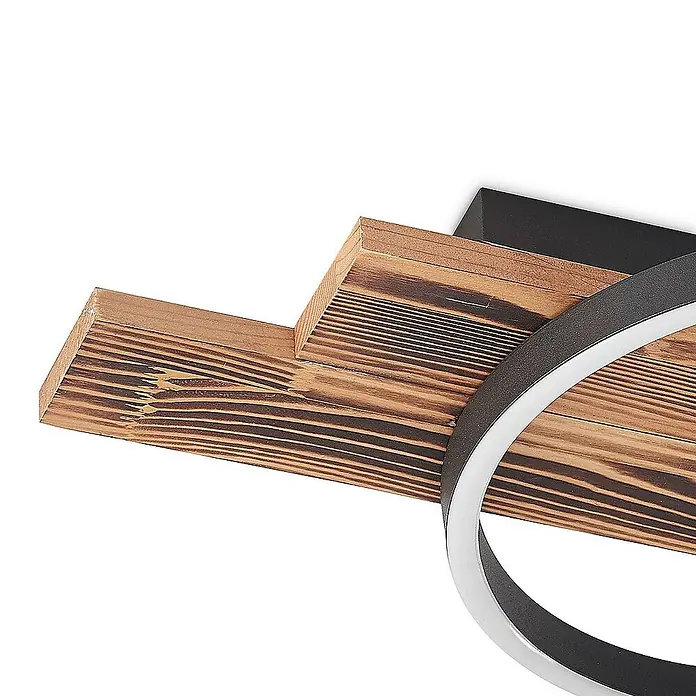 Lindby Deckenleuchte Sentoa - Holz hell