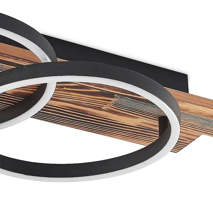 Lindby Deckenleuchte Sentoa - Holz hell