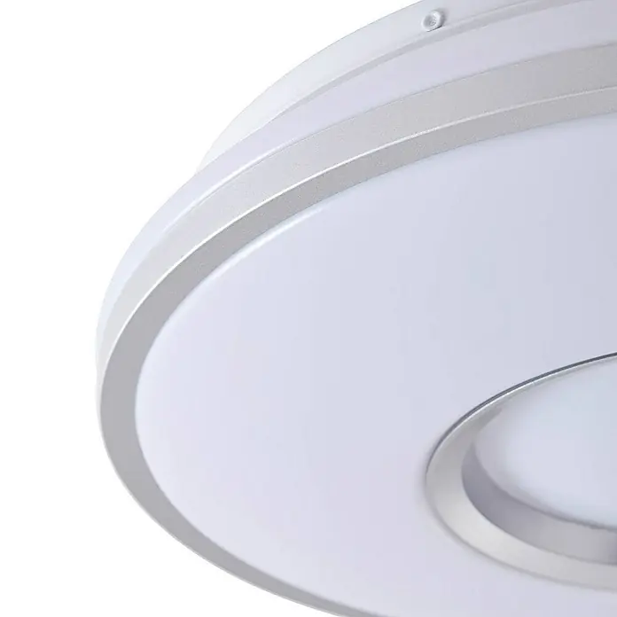 Lindby Deckenleuchte Furgo - L x B x H: 34 x 34 x 8 cm, chrom / silber