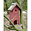 Dobar Vogelhaus (26,5 x 18,5 x 45 cm, Rot/Braun)