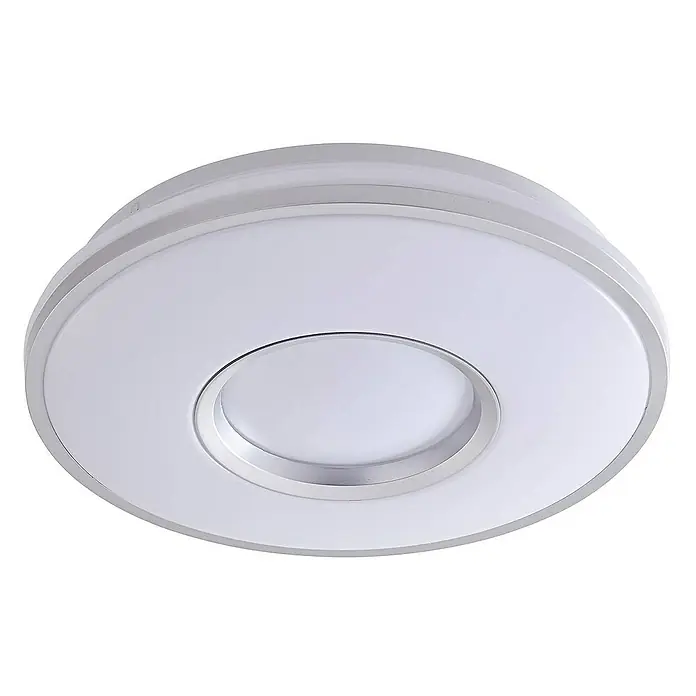 Lindby Deckenleuchte Furgo - L x B x H: 34 x 34 x 8 cm, chrom / silber