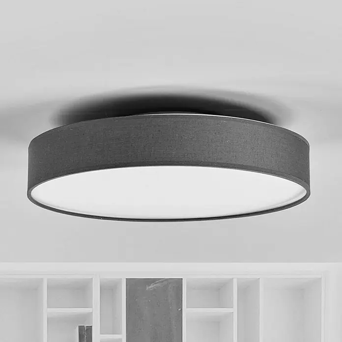 Lindby Deckenleuchte Saira - alu / grau / zink