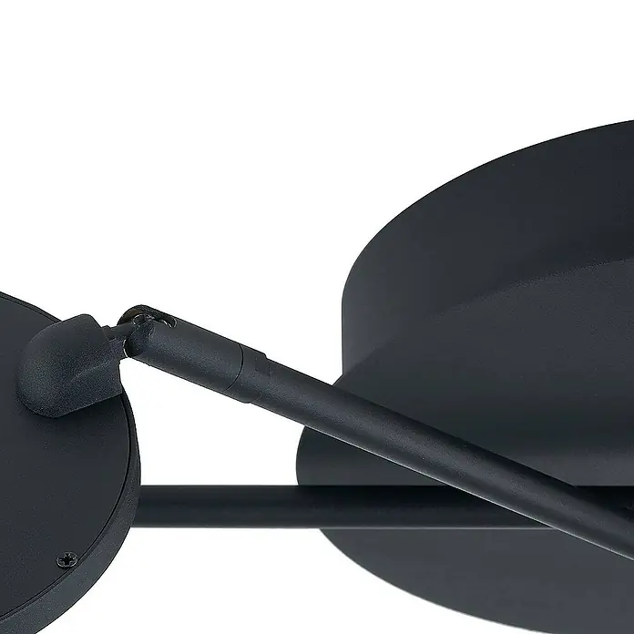 Lindby Deckenleuchte Manel - L x B x H: 79 x 56,5 x 11 cm, schwarz, schwarz