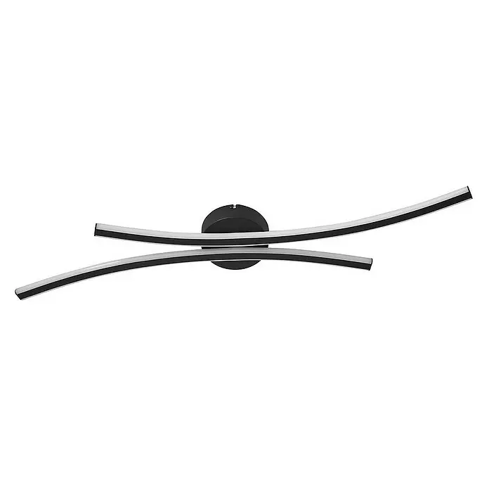 Lindby Deckenleuchte Ravion - L x B x H: 90,5 x 18,5 x 5,5 cm, schwarz, schwarz