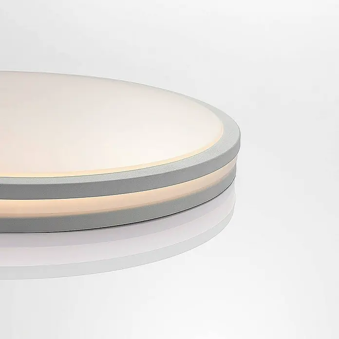 Lindby Deckenleuchte Arnim - L x B x H: 49 x 49 x 8,5 cm, weiß / opal