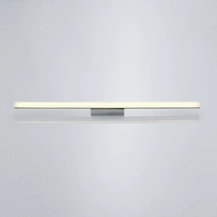 Lindby Deckenleuchte Levke - L x B x H: 100 x 5,5 x 5,8 cm, chrom / silber, weiß / opal