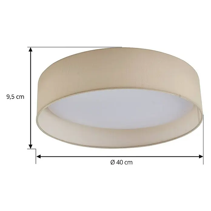 Lindby Deckenleuchte Eilif - creme / amber