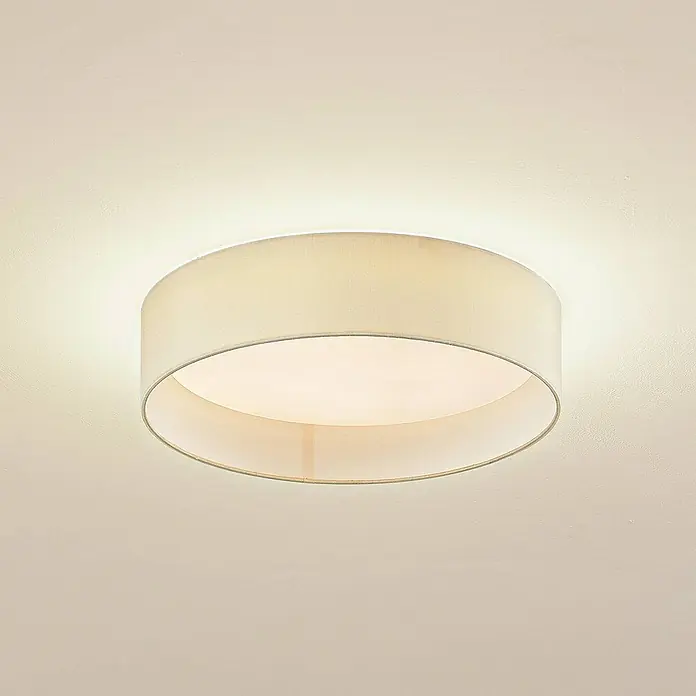 Lindby Deckenleuchte Eilif - creme / amber