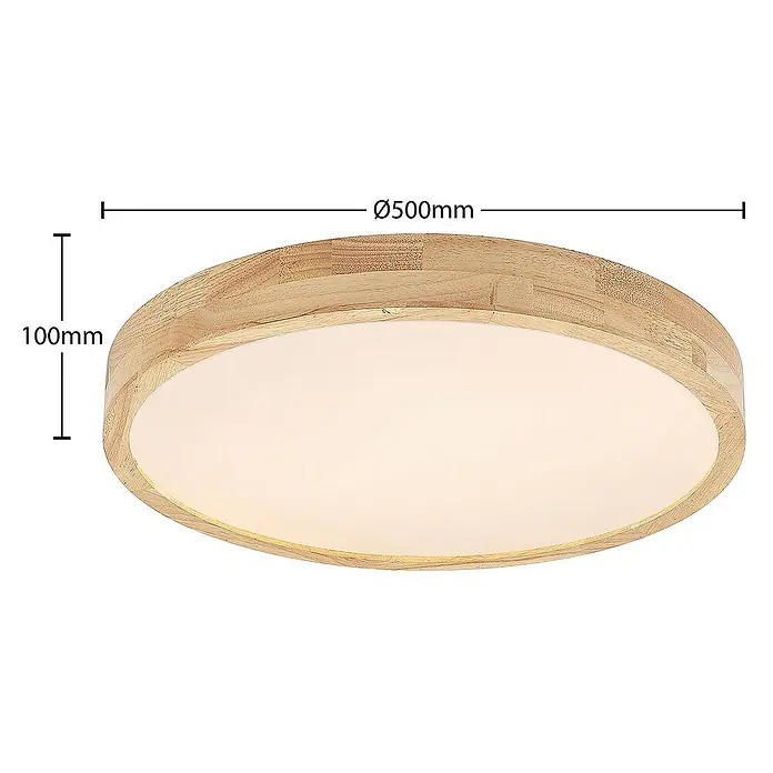 Lindby Deckenleuchte Lanira - Holz hell