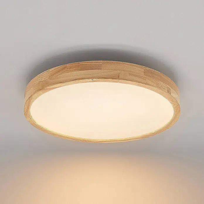 Lindby Deckenleuchte Lanira - Holz hell