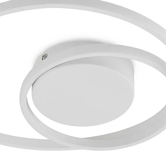 Lindby Deckenleuchte Emisua - L x B x H: 39 x 39 x 7 cm, weiß / opal