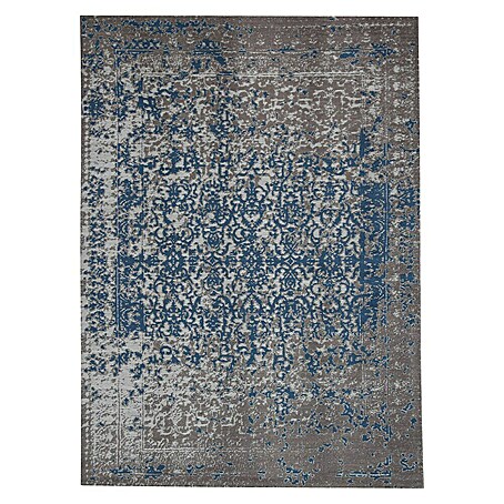 Kayoom Flachgewebeteppich Sunny 300 (Beige/Blau, 150 x 80 cm, 100% Polyester)
