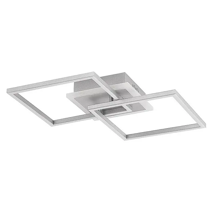 Lindby Deckenleuchte Fjardo - alu / grau / zink