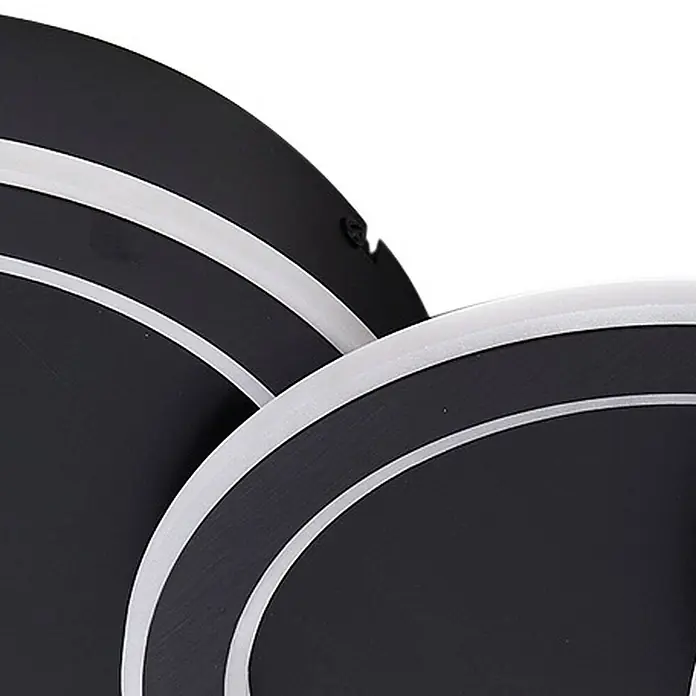 Lucande Deckenleuchte Diala - L x B x H: 96 x 33,5 x 10 cm, schwarz
