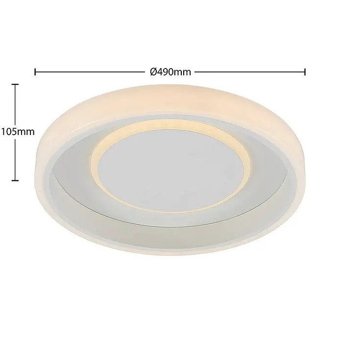 Lindby Deckenleuchte Wikani - weiß / opal