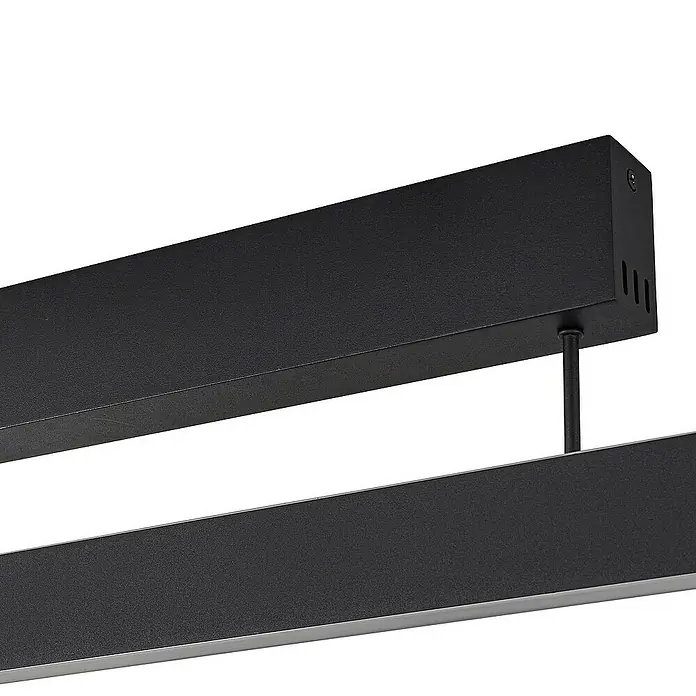 Lucande Deckenleuchte Mylosh - L x B x H: 110 x 3,5 x 15 cm, schwarz