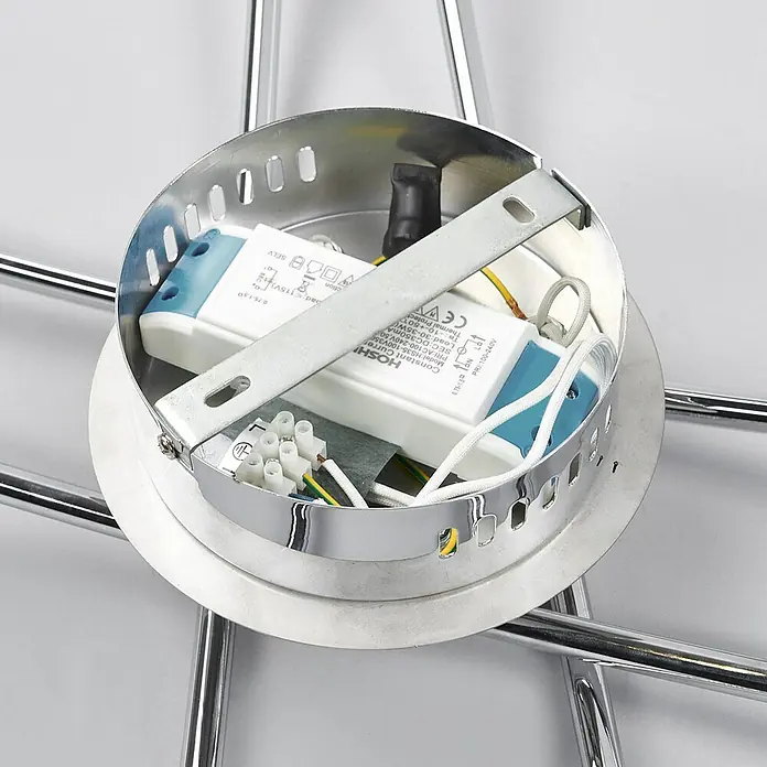 Lindby Deckenleuchte Yael - chrom / silber