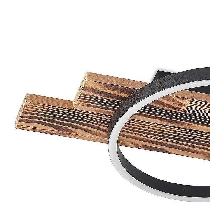 Lindby Deckenleuchte Sentoa - L x B x H: 100 x 29,5 x 10 cm, Holz hell