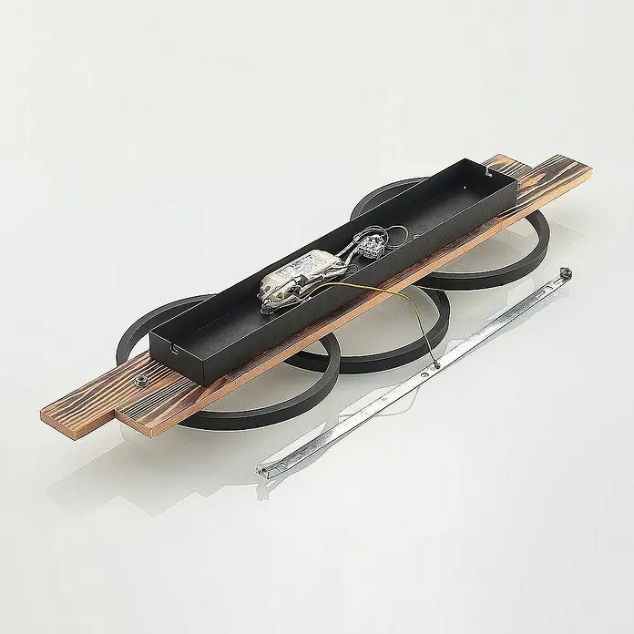 Lindby Deckenleuchte Sentoa - L x B x H: 100 x 29,5 x 10 cm, Holz hell