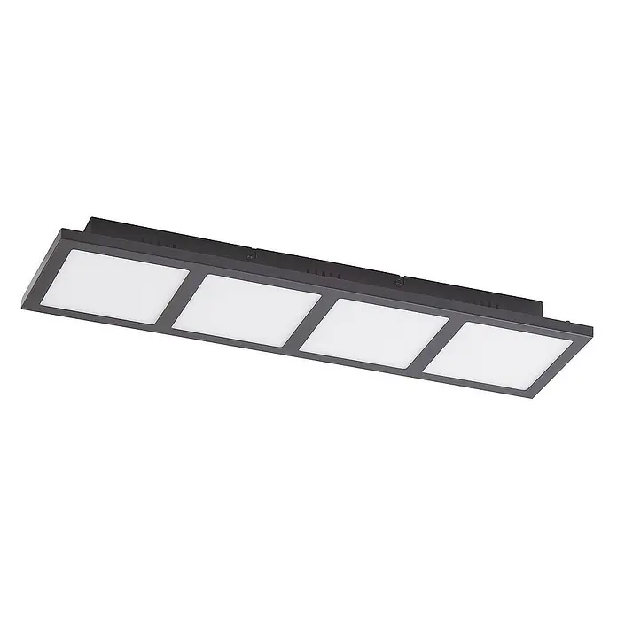 Lindby Deckenleuchte Raymie - L x B x H: 56,5 x 15 x 5,5 cm, schwarz