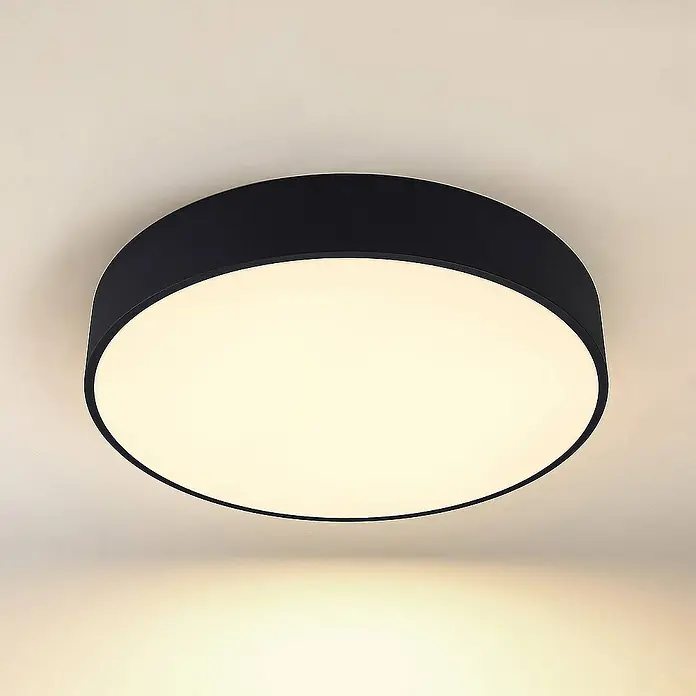Arcchio Deckenleuchte Noabelle - L x B x H: 60 x 60 x 10 cm, schwarz, schwarz