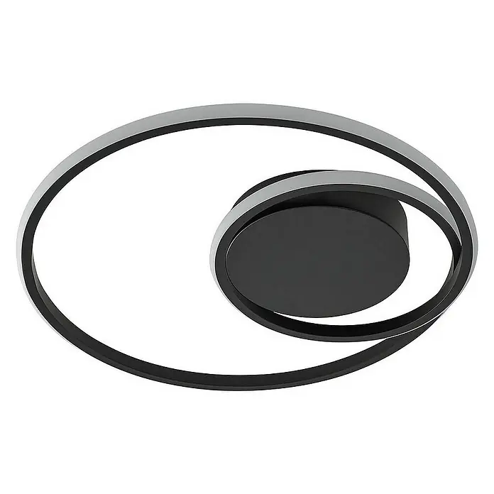Lindby Deckenleuchte Kyron - L x B x H: 45 x 45 x 7 cm, schwarz