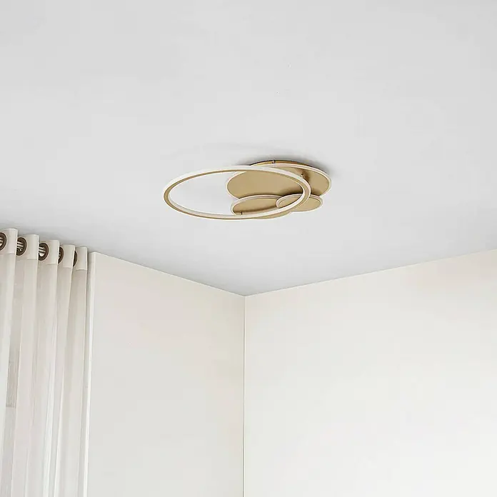 Lucande Deckenleuchte Circulo - messing / gold, messing / gold