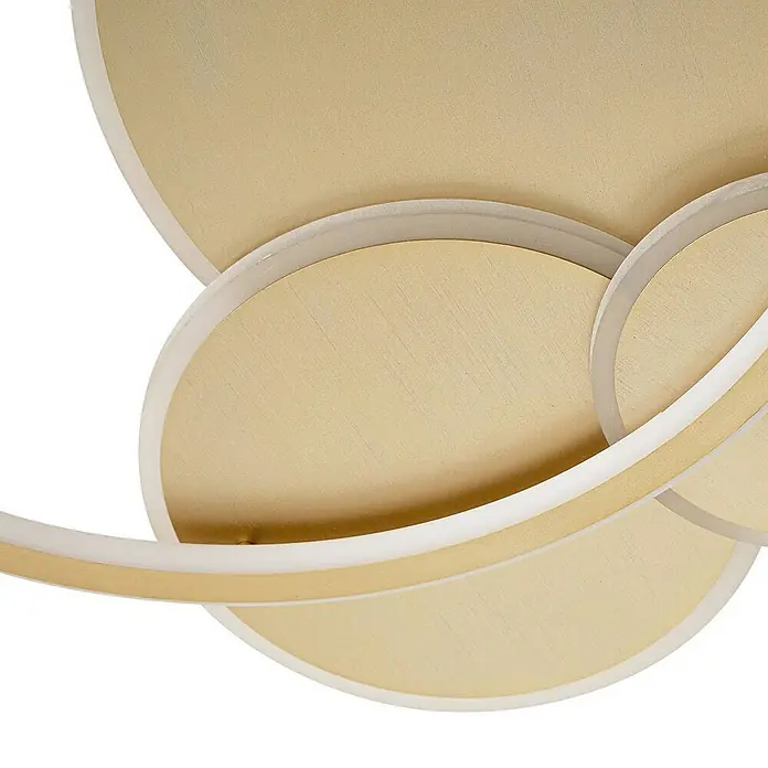 Lucande Deckenleuchte Circulo - messing / gold, messing / gold