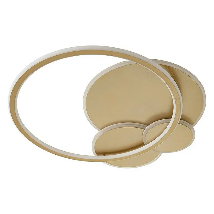 Lucande Deckenleuchte Circulo - messing / gold, messing / gold