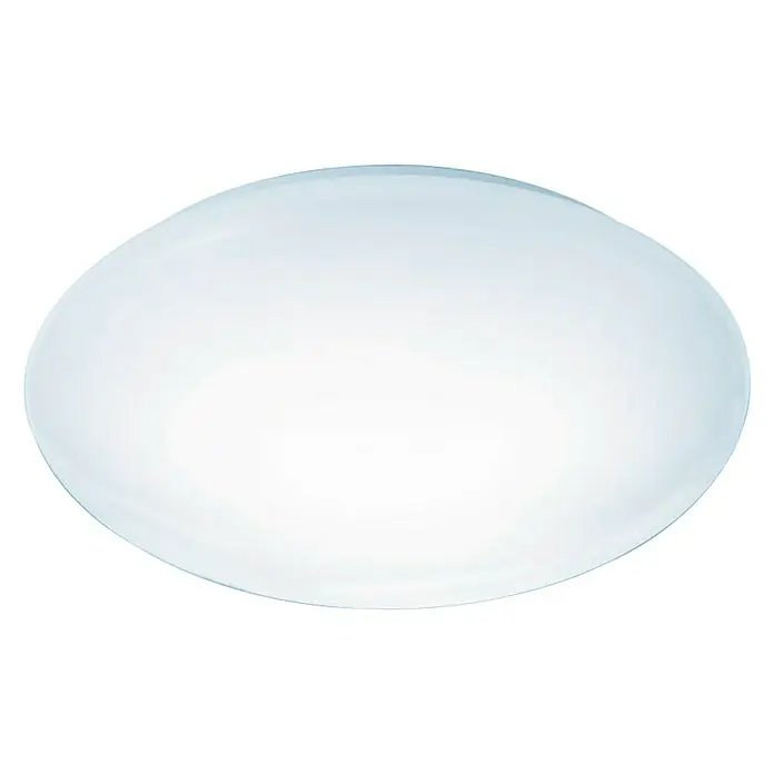 Philips Plafón LED redondo Suede - 24 W, Ø x Al: 38 x 10 cm, Blanco, Blanco neutro - Este primer plano muestra una lámpara de techo LED con un difusor redondo y blanco que produce una luz suave y uniforme.