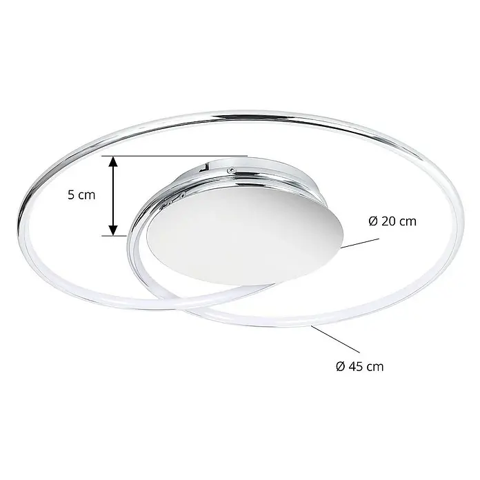 Lindby Deckenleuchte Joline - chrom / silber