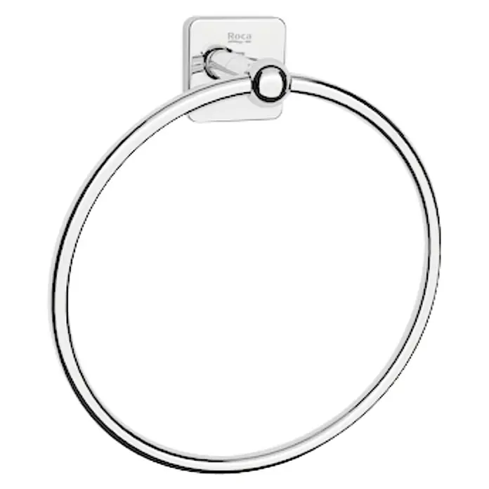Roca Victoria Toallero de anilla - Pegado, Cromado - Un elegante toallero redondo de Roca con un acabado cromado. El accesorio perfecto para cualquier baño.