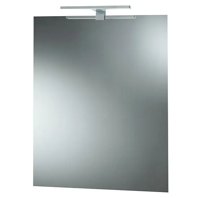 Aplique LED para espejo Altair 30 cm - 4,8 W, Cromo, L x An x Al: 10,8 x 30,1 x 4,1 cm - Espejo rectangular moderno con iluminación integrada para un ambiente de baño elegante.
