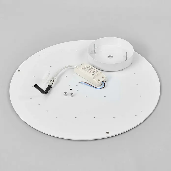 Lindby Deckenleuchte Saira - L x B x H: 50 x 50 x 10,5 cm, alu / grau / zink