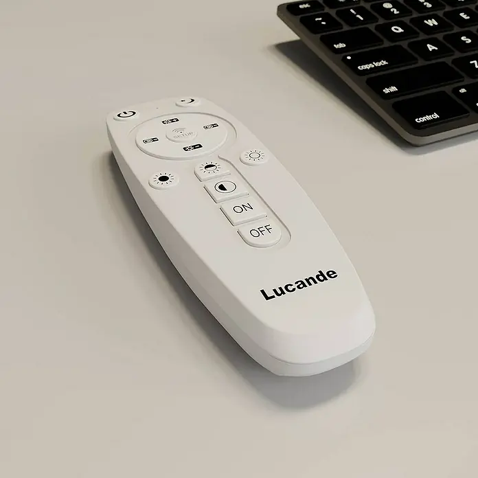 Lucande Deckenleuchte Ilira - L x B x H: 110 x 40 x 5 cm, alu / grau / zink
