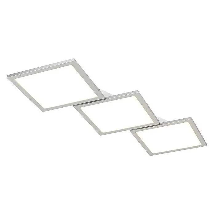 Lucande Deckenleuchte Ilira - L x B x H: 110 x 40 x 5 cm, alu / grau / zink