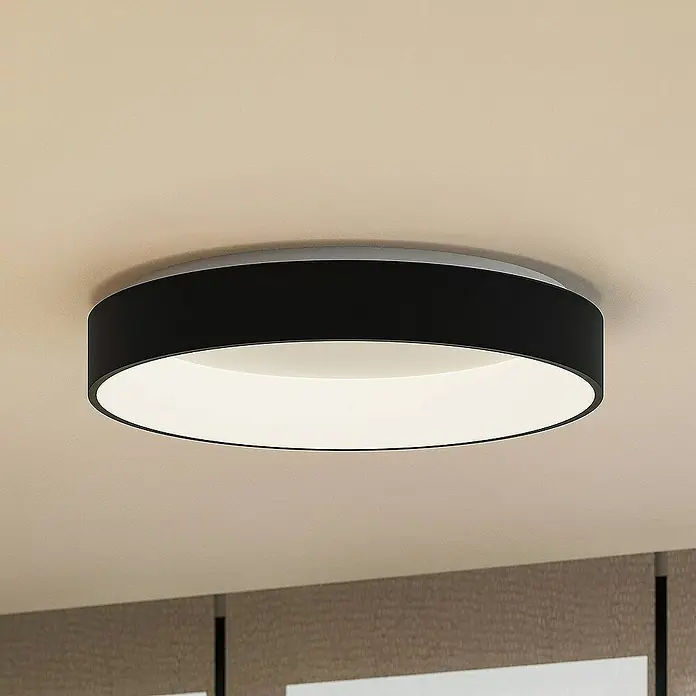 Arcchio Deckenleuchte Aleksi - L x B x H: 60 x 60 x 11 cm, schwarz