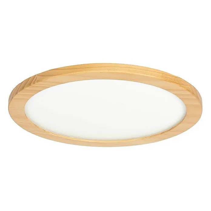 Lucande Deckenleuchte Joren - L x B x H: 37,5 x 37,5 x 5,6 cm, Holz hell