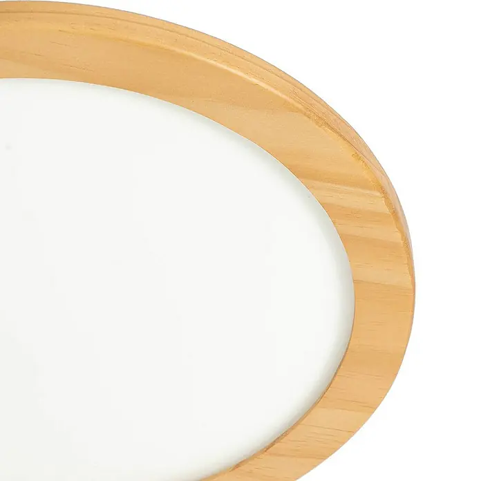 Lucande Deckenleuchte Joren - L x B x H: 37,5 x 37,5 x 5,6 cm, Holz hell