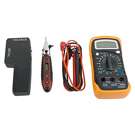 Multímetro digital y kit de electricista (0,1 V - 600 V)