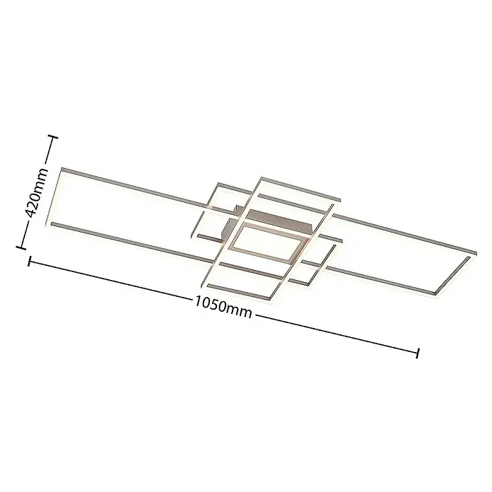Lindby Deckenleuchte Caitilin - alu / grau / zink